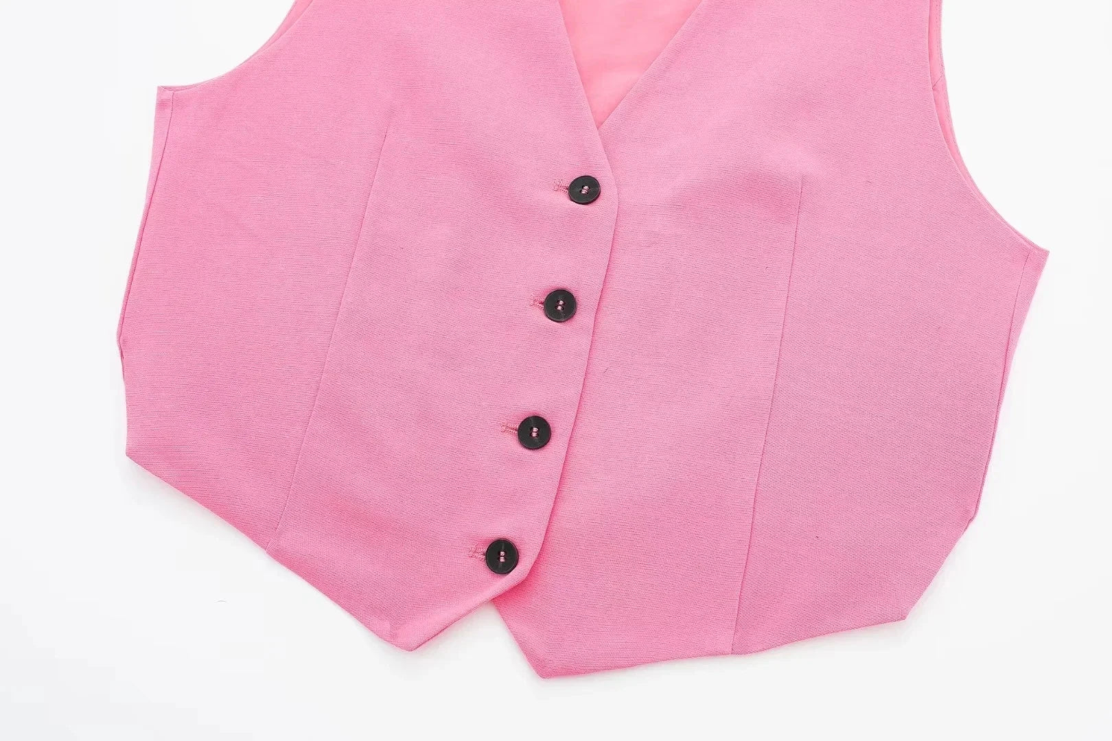 HH Women 2 Piece Vest Shorts Set V Neck Button Waistcoat High Waist Pleated Shorts Office Lady Casual Business Solid Suit