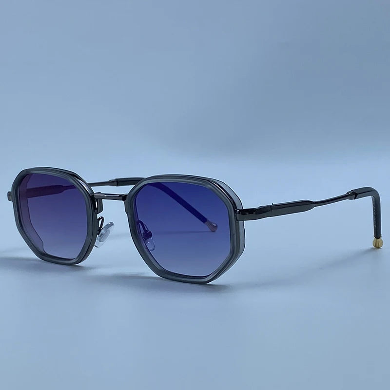 Small Frame Octagon Punk Sunglasses Women Luxury Brand Retro Geometric Metal Fashion Shades Vintage Sun Glasses Driving Eyewear