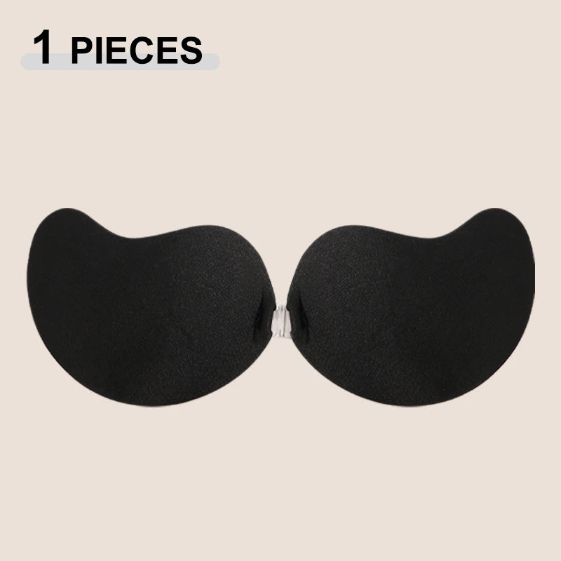 Women Invisible Silicone Mango Bra Sexy Strapless & Seamless Push Up Stick-On Bra Front Closure Lingerie & Underwear Accessories