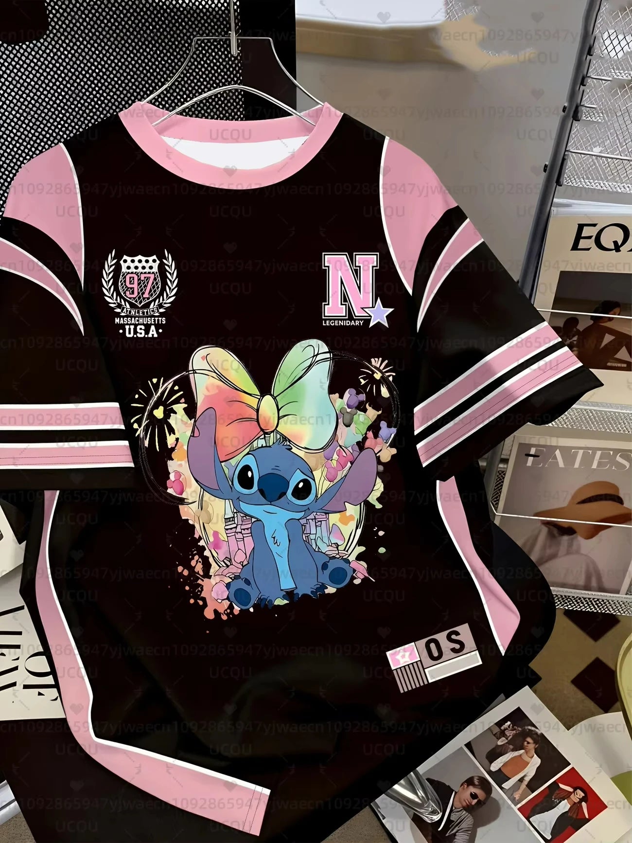2026 Summer Men's Women's Cartoon Stitch 3D Print Short Sleeve T-Shirts Breathable Quick-drying Couple Casual T-shirt Tops
