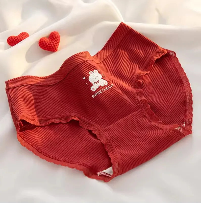 5Pcs/Lot Women's Underwear Cotton Panties Sexy Pantys for Female Intimates Underpants Breathable Briefs Girls Mid-Rise Shorts