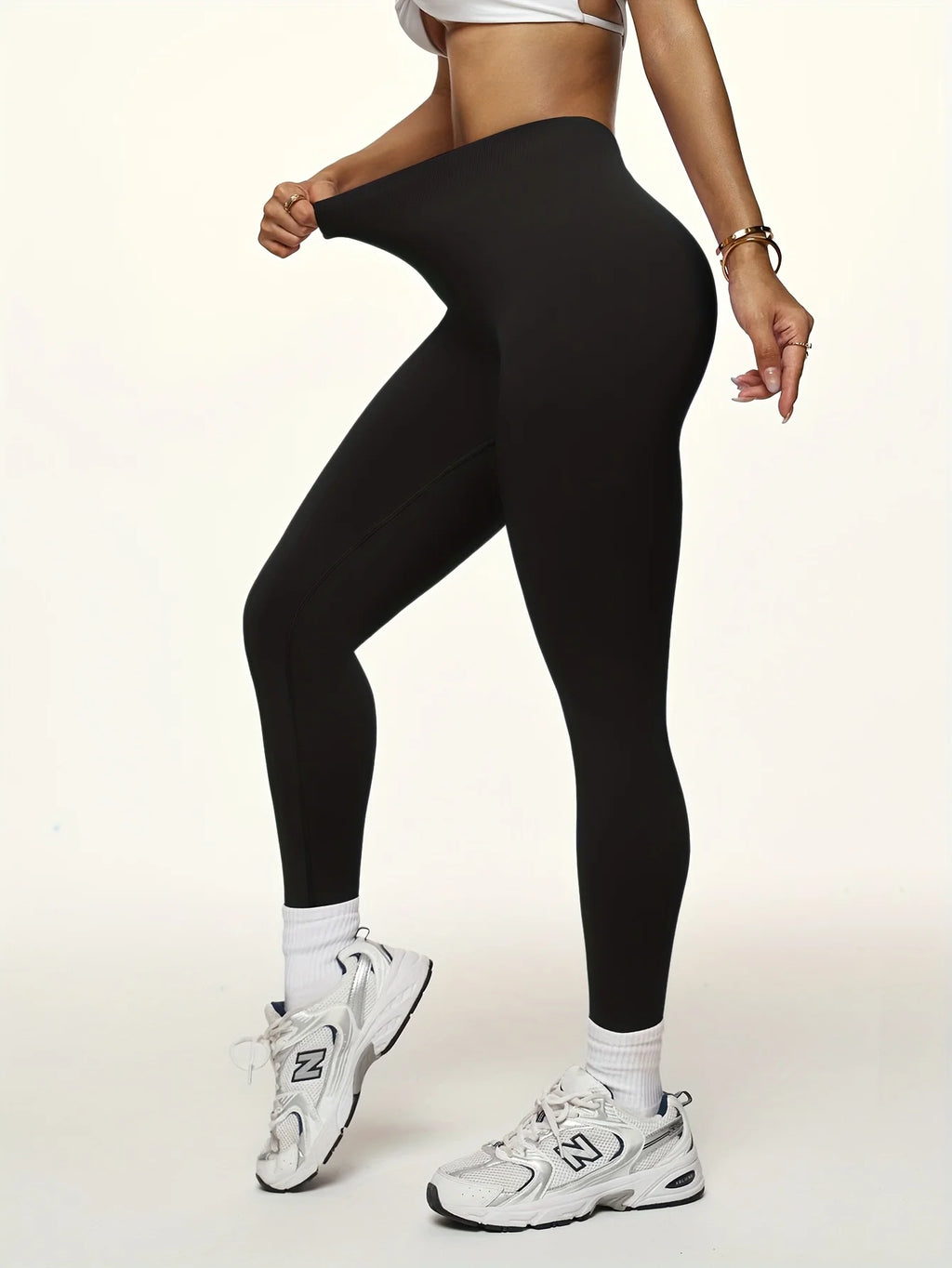 Moisture-wicking and sweat-absorbing fabric casual sexy low-waist solid color women's sports long pants, stretchy, breathable, a