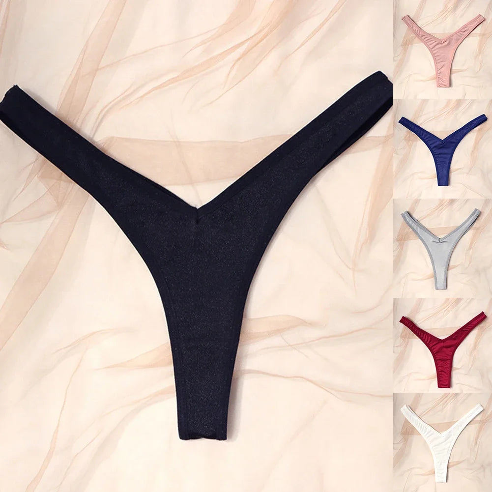 תחתוני ספורט סקסיים לנשים V מותן תחתוני G-string נושמים תחתונים נמוכים