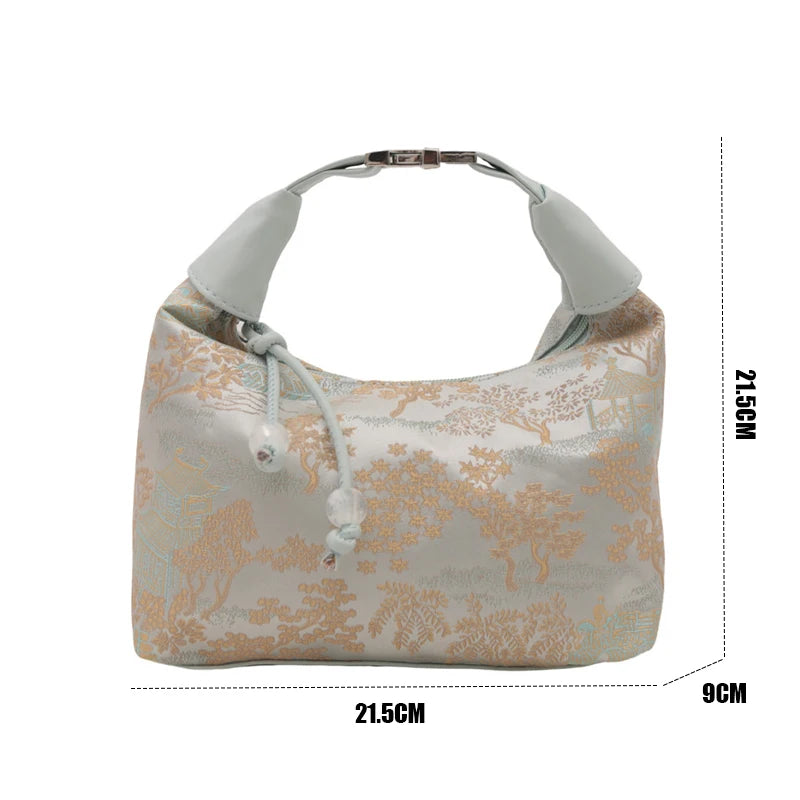 New Chinese Style Fine Embroidery Ladies Handbags Summer Fashion Shoulder Bag Crossbody Daily Party Tote Handbag For Women