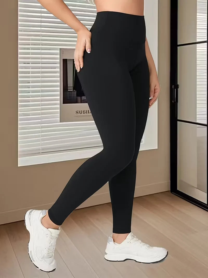 Womens High Waisted Yoga Pants Booty Lifting Tummy Control Workout Leggings Opaque Black Ideal Bottoms For Gym Running Jeans New