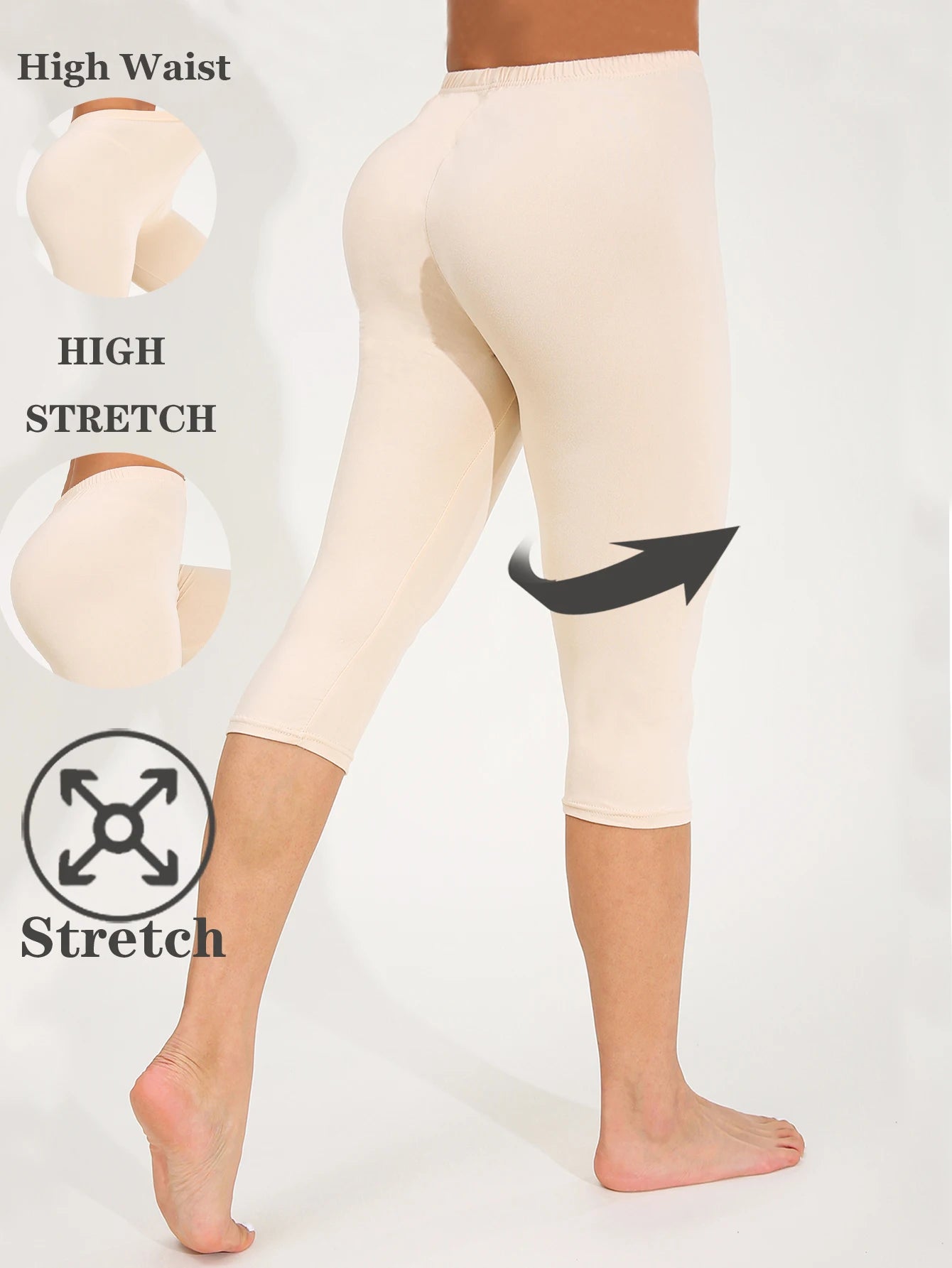 CUHAKCI Spring Summer Fashion Sharpened Women's Leggings Sexy Simple Pure Color Seven Pants Stretch Fitness Athletic Yoga Pants
