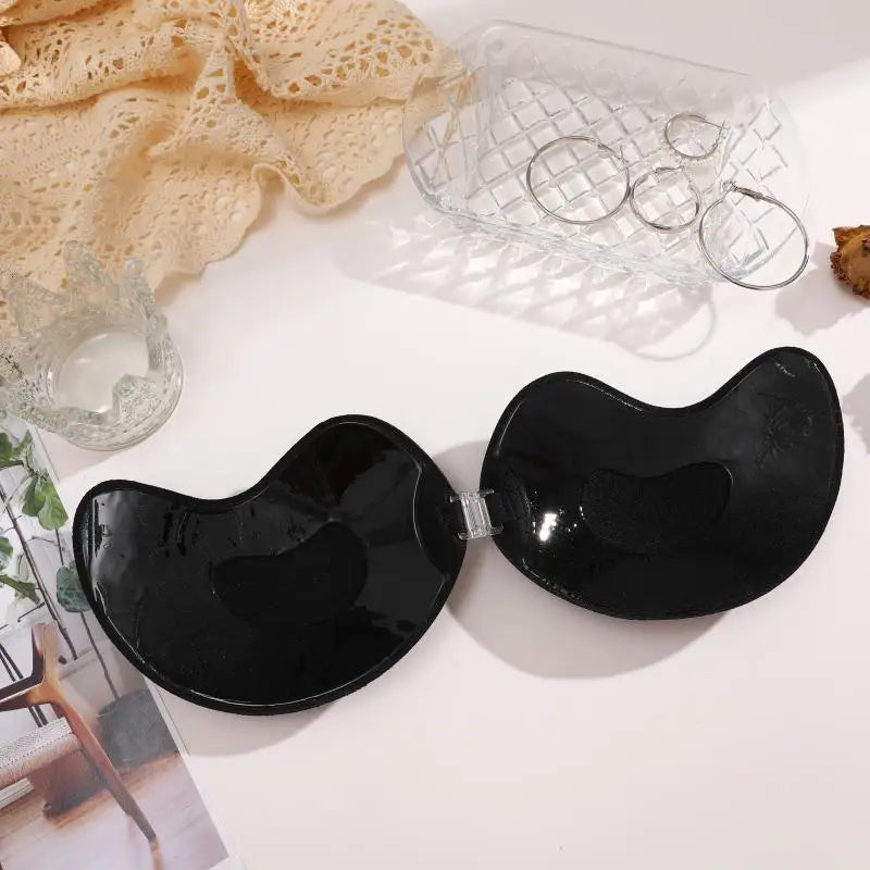 Women Invisible Silicone Mango Bra Sexy Strapless & Seamless Push Up Stick-On Bra Front Closure Lingerie & Underwear Accessories