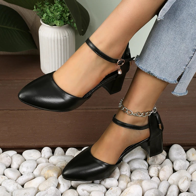 2025 Spring/Summer Hot Sale！Fairy Style Thin-Strap High Heels - Bowknot with Golden Buckle, Comfortable & Versatile