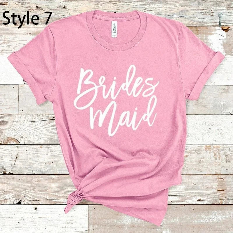 Bridal Bachelor Party T Shirts Baby of Honor Mother of the Groom Jr. Bridesmaid Bride Flowers Girl Brides Babes Team Bride Maid