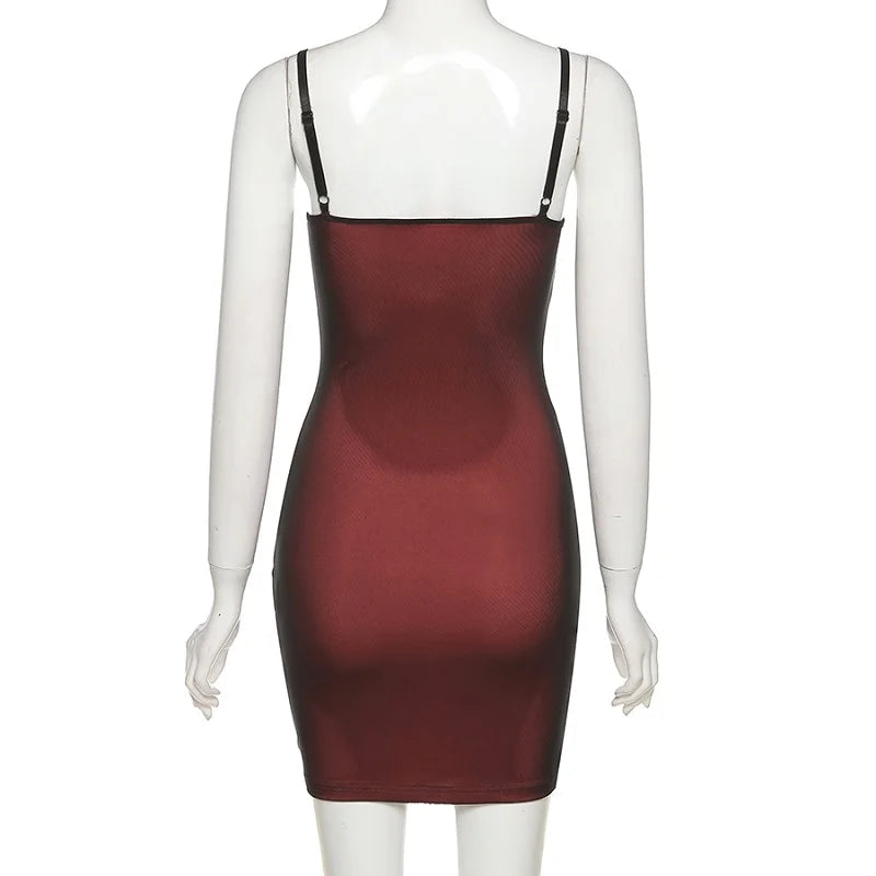 Mesh Double Layer Sexy Skinny Dress Women Sleeveless Party Bodycon 2025 Bandage Elastic Split Trend Clubwear Slim Outfit