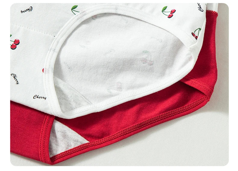 4Pcs Women Cotton Panties High Waist Underwear Print Ladies Briefs Soft Underpants Breathable Plus Size M-4XL Sexy Lingerie