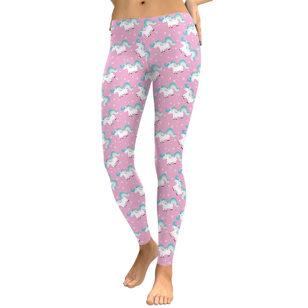 Women Leggings Lovely Animal Hologrephic Digital Print Fitness legging High Waist Workout Pants Casual Street Leggins